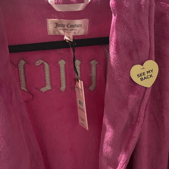 Juicy Couture Women’s 1X XXL Plush Pink Robe NWT - Picture 4 of 7